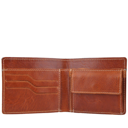 Portfel męski skórzany KEMER 331M/J Czarny / Jasny brąz - min. zamówienie 20 / 50 / 100 szt.