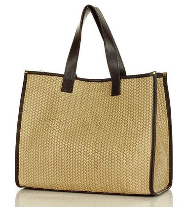 Torba damska skórzany kuferek handbag - MARCO MAZZINI beż cappuccino - min. zamówienie 20 / 50 / 100 szt.