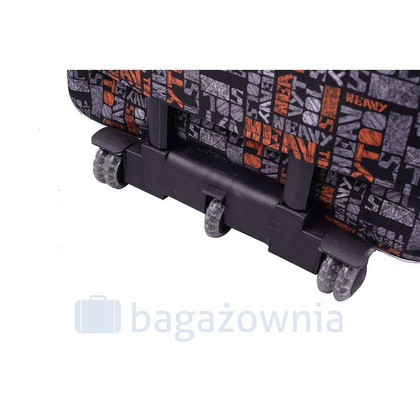 Mała kabinowa walizka PELLUCCI RGL 773 S Szaro Pomarańczowa