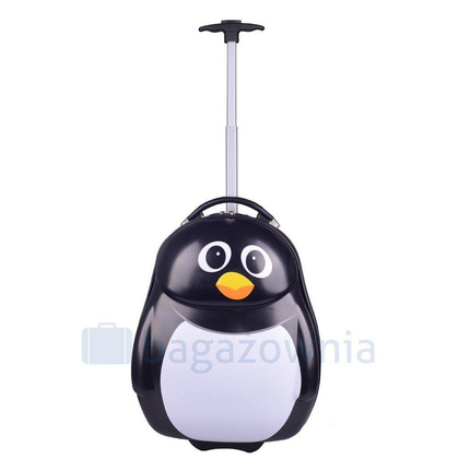 Walizka dziecięca KEMER RGL PINGWINEK Czarno Biała