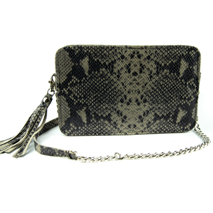 T-07 Torebka Marita-print wężowy szary KEMER