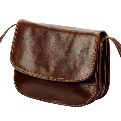 Torebka-listonoszka, skóra naturalna 