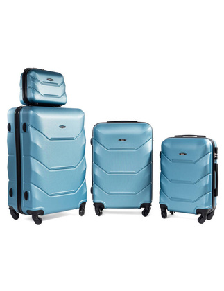 Zestaw 4 walizek PELLUCCI RGL 720 Metaliczny niebieski