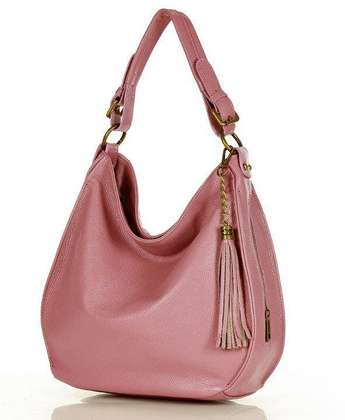 Torebka skórzana eleganc sacco MARCO MAZZINI - dusty róż - min. zamówienie 20 / 50 / 100 szt.