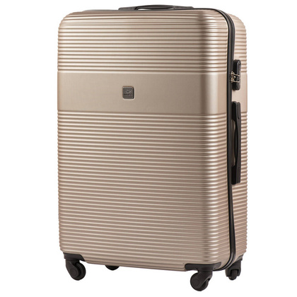 Duża walizka WINGS 5398 L Złota