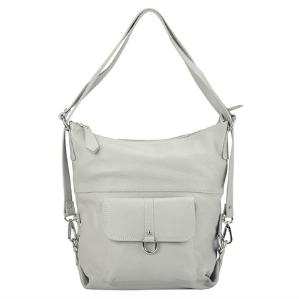 Skórzana torebka shopperka, worek, mieści a4 