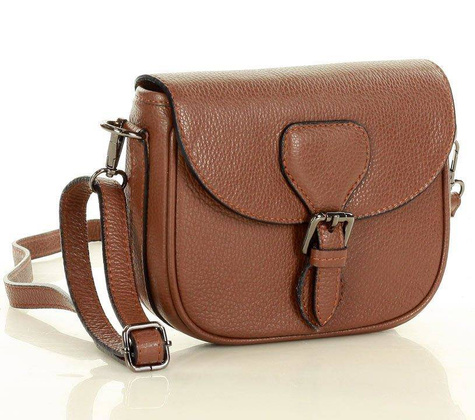 MARCO MAZZINI Skórzana torebka listonoszka na ramię saddle leather bag brąz - min. zamówienie 20 / 50 / 100 szt.