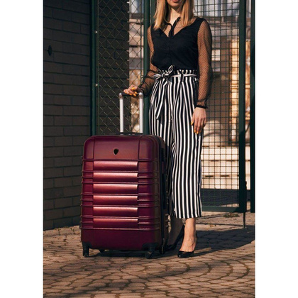 Mała kabinowa walizka KEMER SOLIER 838 Bordowa - min. zamówienie 20 / 50 / 100 szt.
