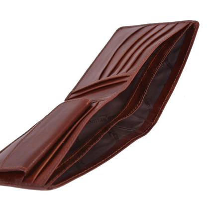 Portfel męski skórzany BELLUCCI M10 Jasno brązowy  - min. zamówienie 20 / 50 / 100 szt.