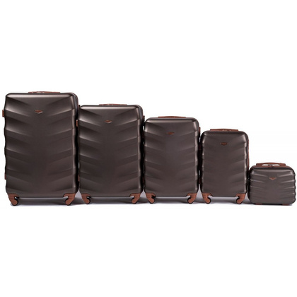 Zestaw 5 walizek WINGS 402 Brązowe
