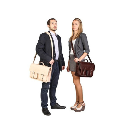 Teczka z funkcją plecaka KEMER VOOC Vintage P24 Beżowa