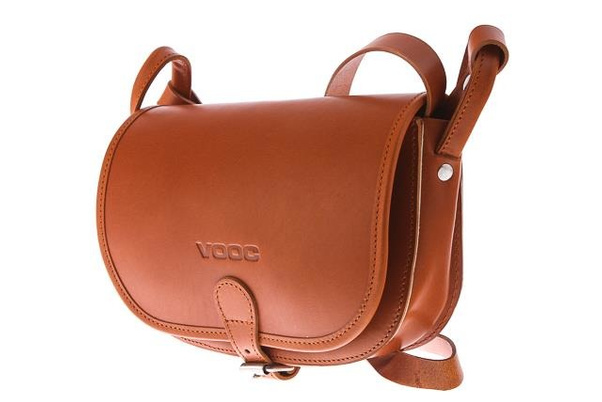 Torebka listonoszka skóra KEMER VOOC Vintage P26 Koniak