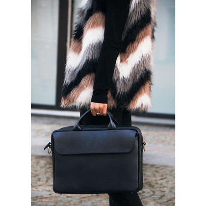 Teczka damska na laptop 15.4 KEMER SOLIER FL16 Czarna - min. zamówienie 20 / 50 / 100 szt.