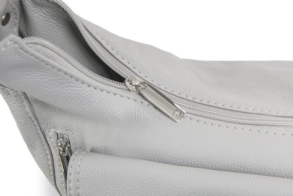 Torebka skórzana na ramię KEMER VOOC EP20 Szara