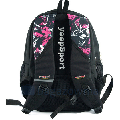 Plecak sportowy KEMER S94DX Różowo Czarny - min. zamówienie 20 / 50 / 100 szt.