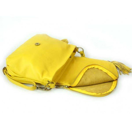 TOREBKI  SKÓRZANE  LISTONOSZKI  a5  VERA PELLE  ŻÓŁTA VP1017GG  ŚLĄSKIE