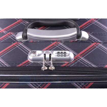 Mała kabinowa walizka PELLUCCI RGL 773 S Czarno Czerwona