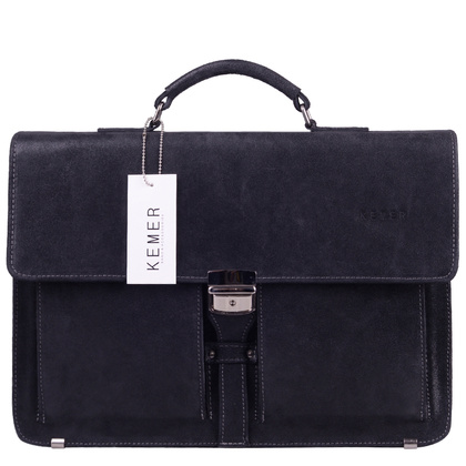 Teczka męska skórzana KEMER CHT 1401 Czarna - min. zamówienie 20 / 50 / 100 szt.