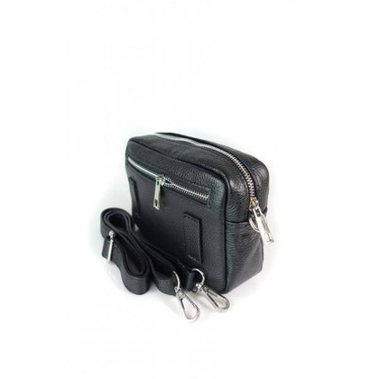 Włoska listonoszka, nerka, przewieszka  Vera Pelle Czarna VP1146N