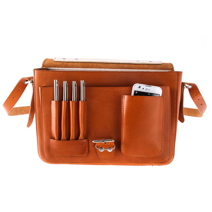 TECZKA SKÓRZANA 3W1 KEMER VOOC Vintage  P13 BEŻOWA