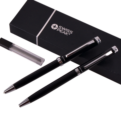 Zestaw prezentowy długopis i ołówek automatyczny + piórnik Bordowy