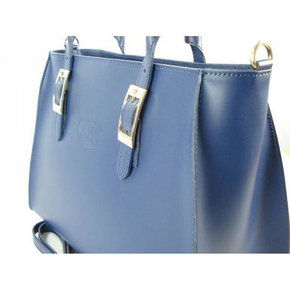 TOREBKA SKÓRZANA  NA RAMIĘ   VERA PELLE  A4  BLU JEANS   VP42BJ