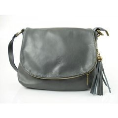 TOREBKA  SKÓRZANA LISTONOSZKA  A5  VERA PELLE SZARA  VP1017GS