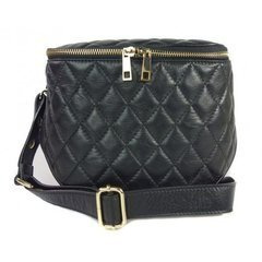 Pikowana listonoszka ,chlebak ,nerka Vera Pelle ,złote okucia szeroki pasek ,pojemna A5  VP591N2P