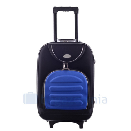 Mała kabinowa walizka PELLUCCI RGL 801 S Czarno Niebieska