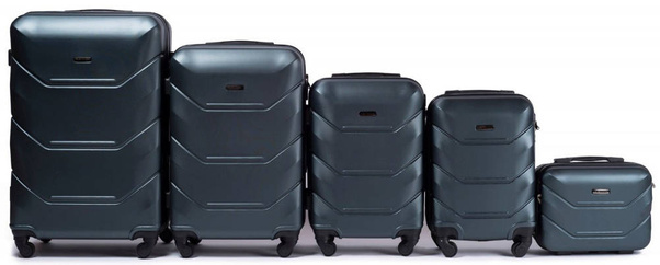 Zestaw 5 walizek WINGS 147 Dark green