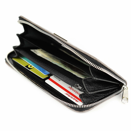 P-02 Portfel skórzany Korona - szary C KEMER