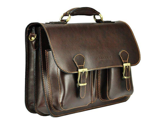 Teczka skórzana PELLUCCI 858 Brązowa