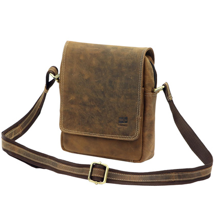 Klasyczna męska saszetka, naturalna skóra