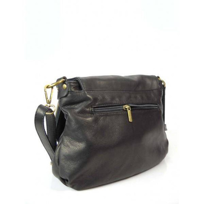 TOREBKA  SKÓRZANA LISTONOSZKA  a5  VERA PELLE  CZARNA  VP1017N