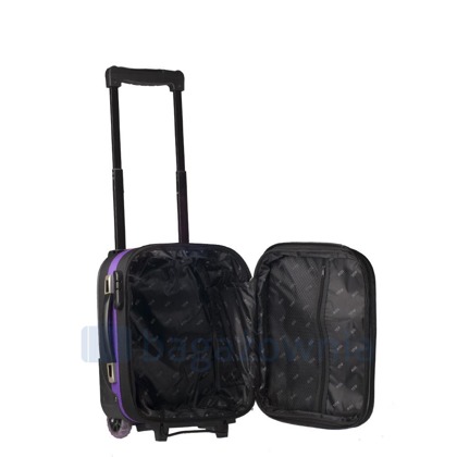 Bardzo mała walizka PELLUCCI RGL 652 WIZZ AIR Czarny/Fioletowy