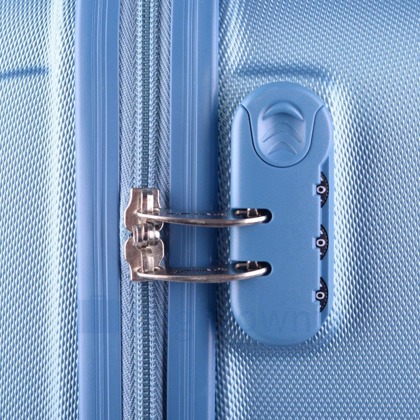 Duża walizka KEMER WINGS 310 L Metaliczny Niebieski