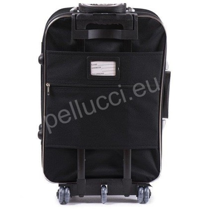 Mała kabinowa walizka PELLUCCI RGL 102 S Czarno Pomarańczowa