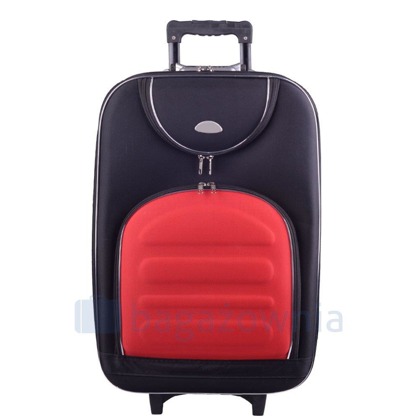 Mała kabinowa walizka PELLUCCI RGL 801 S Czarno Czerwona