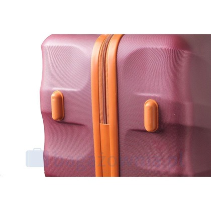 Mała walizka KEMER RGL EXCLUSIVE 6881 S Bordowo brązowa