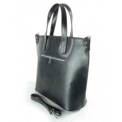 SZARA - GRAFIT WŁOSKA DUŻA TORBA SHOPPER BAG A4  SB546G2 KEMER 