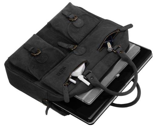 Skórzana torba męska na laptopa z przegródkami