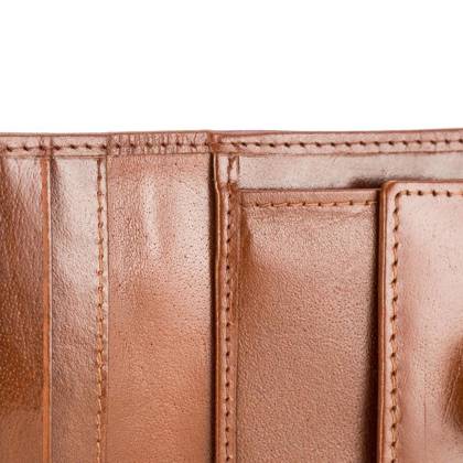 Skórzany portfel w kolorze brandy