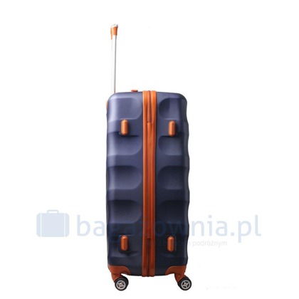 Średnia walizka KEMER RGL EXCLUSIVE 6881 M Granatowo brązowa
