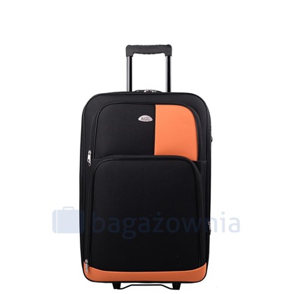 Średnia walizka PELLUCCI RGL 652 M Czarny / Pomarańczowy