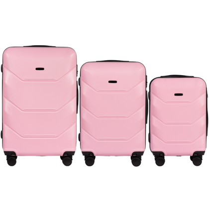 Zestaw 3 walizek KEMER WINGS 148 LIGHT PINK